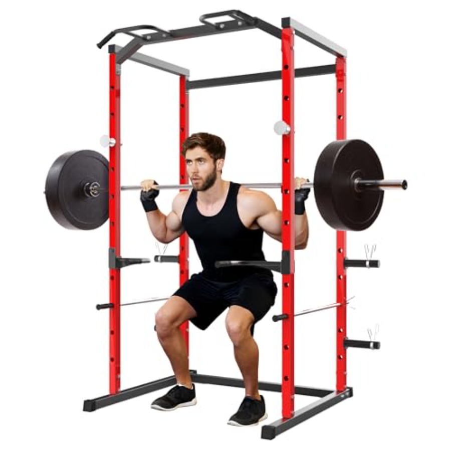 Squat Rack Power - Wytrzymała klatka treningowa z drążkiem do
