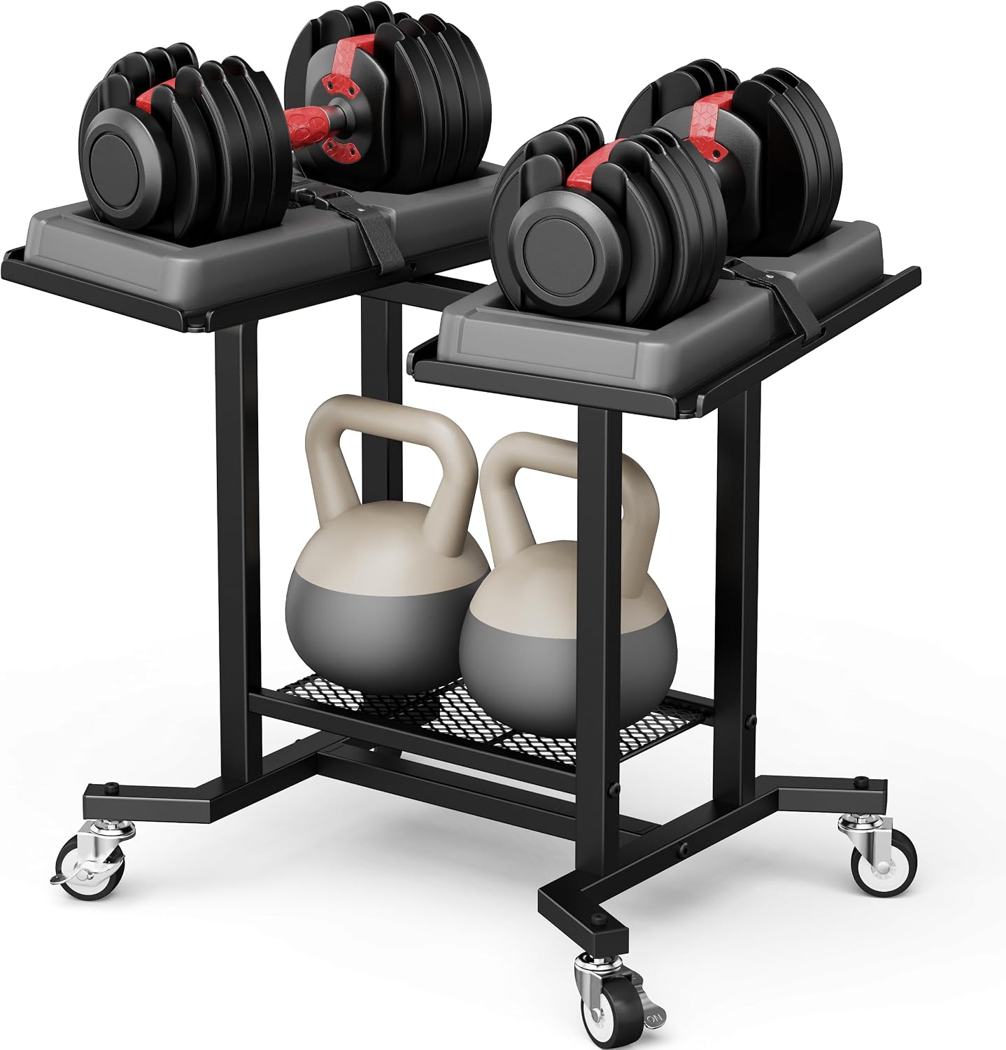 Home Gym Dumbbell Workout - Regulowany stojak na hantle, metalowa rama