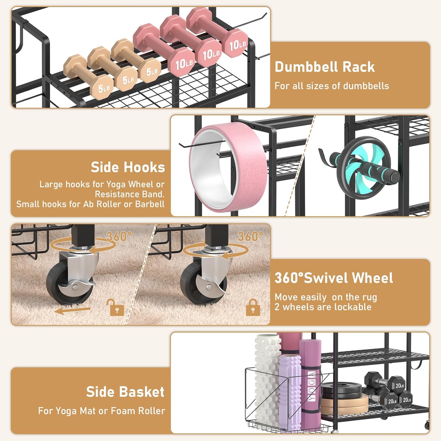 Przechowywanie sprzętu do domo – Home Gym Dumbbell Workout recenzja i cena