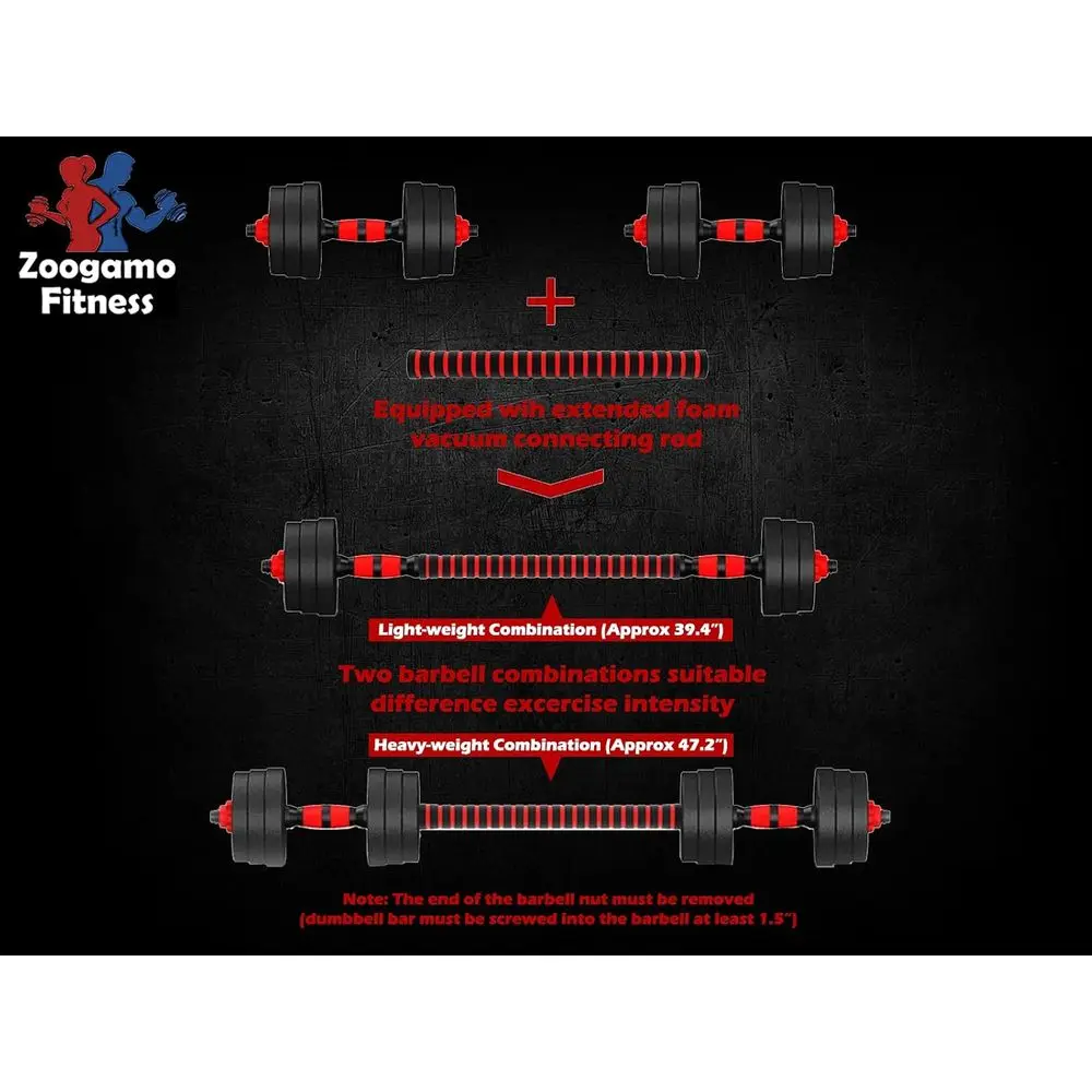 Zestaw regulowanych hantli 44  – Home Gym Dumbbell Workout recenzja i cena