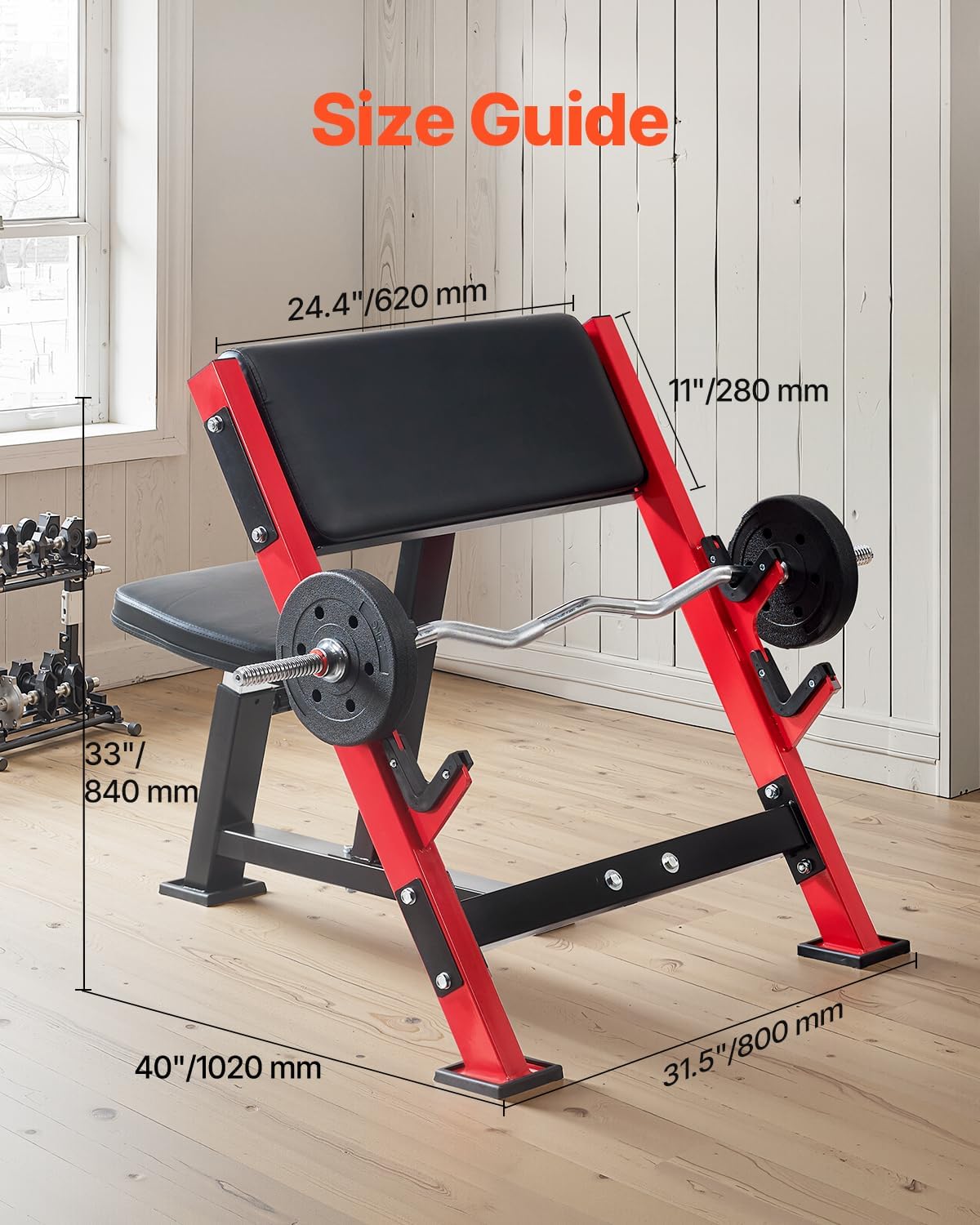 Ławka do curlingu Preacher Cur – Home Gym Dumbbell Workout recenzja i cena
