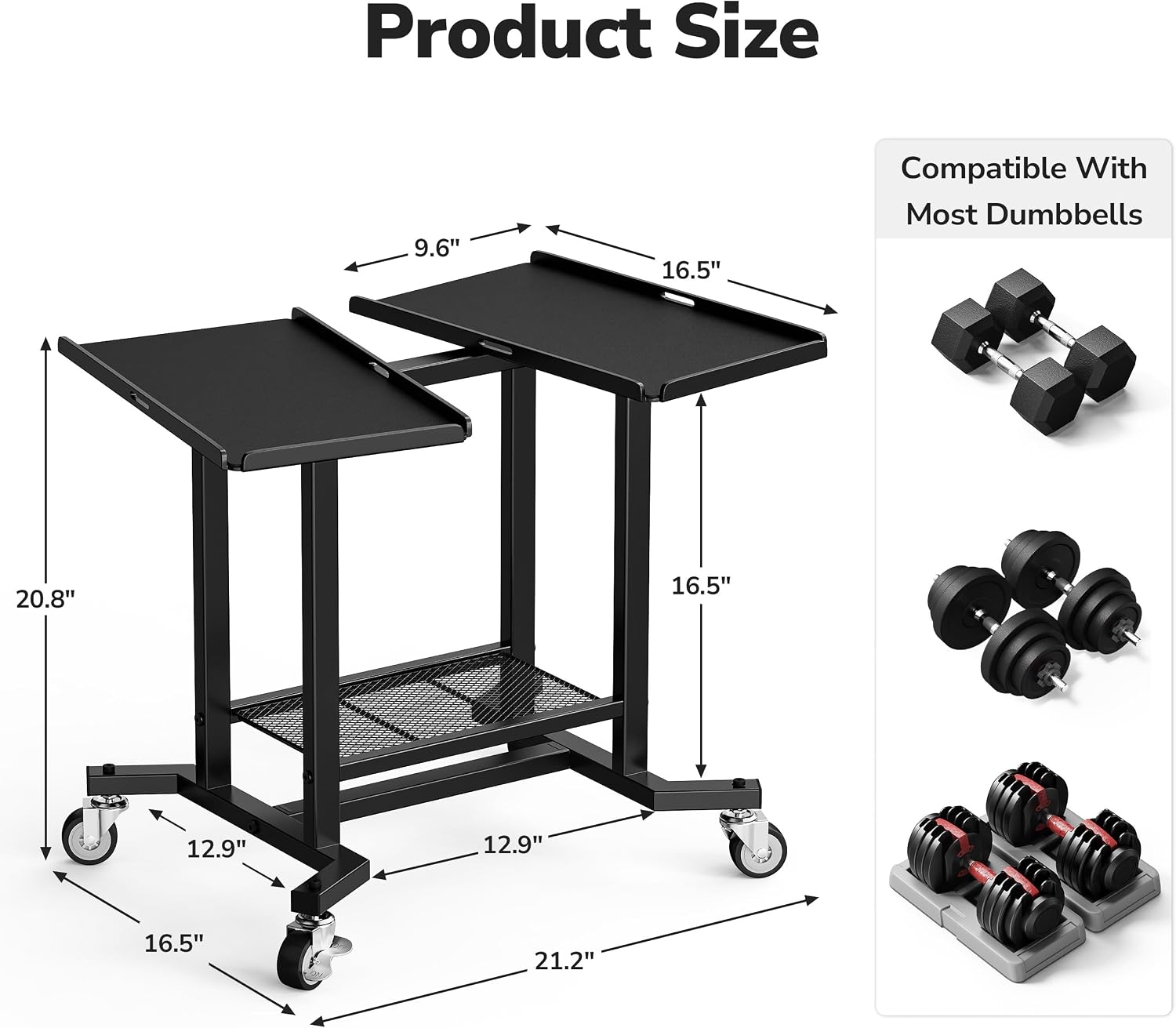 Regulowany stojak na hantle, m – Home Gym Dumbbell Workout recenzja i cena